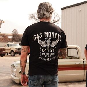 NWOT Gas Monkey Garage Winged Spark 20th Anniversary Tee |Size XL